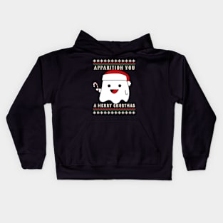 Apparition You A Merry Ghostmas - Merry Christmas Ugly Sweater Kids Hoodie